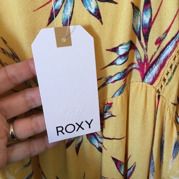 Roxy Yellow Floral Midi Dress - Picture 8 of 8